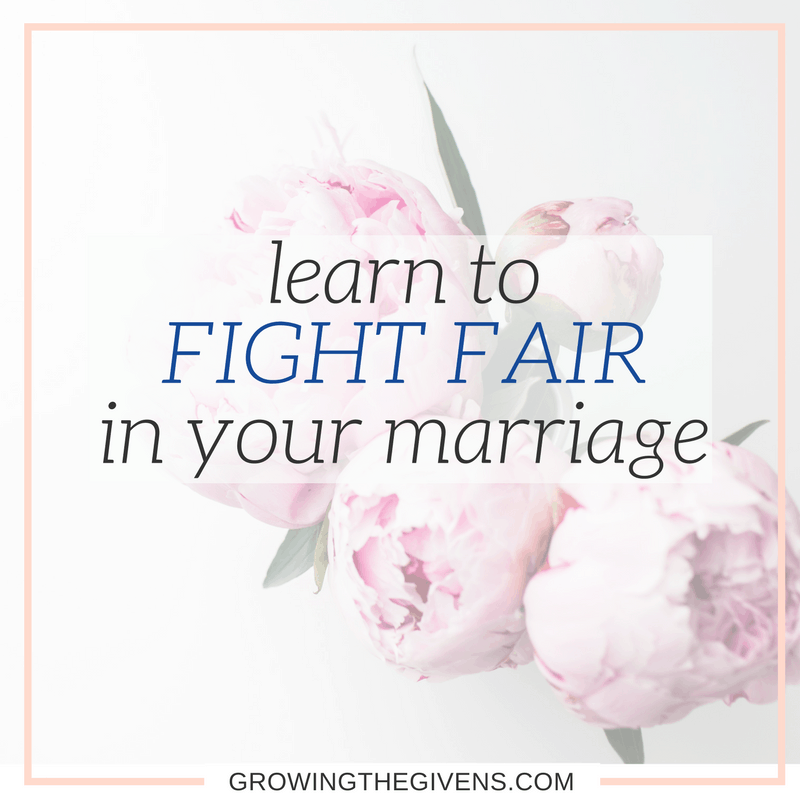 Learn to fight fair in marriage